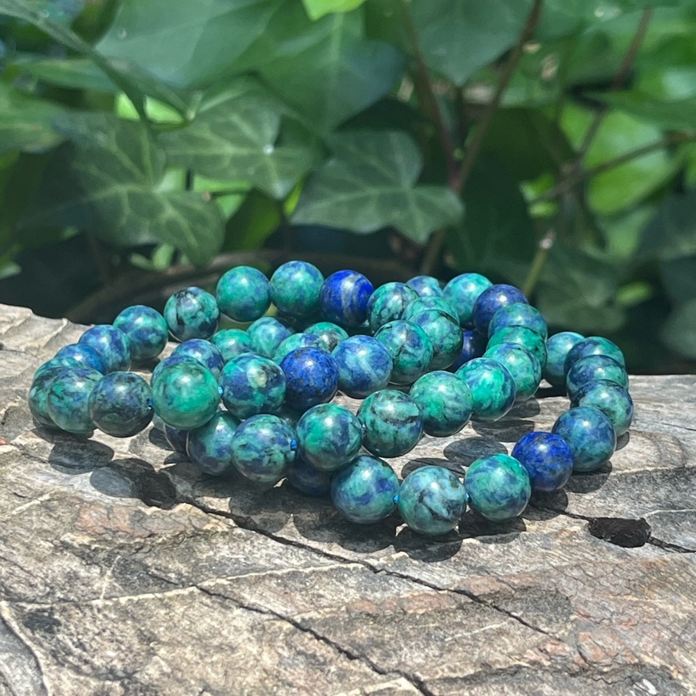 10mm azurite stretchable bracelet‎